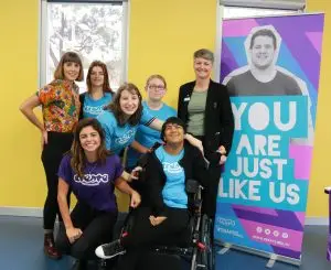 The CREATE Crew in Orange with Deputy Mayor of Orange, Joanne McRae